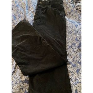 Zara High-Rise Cropped Corduroy Pants